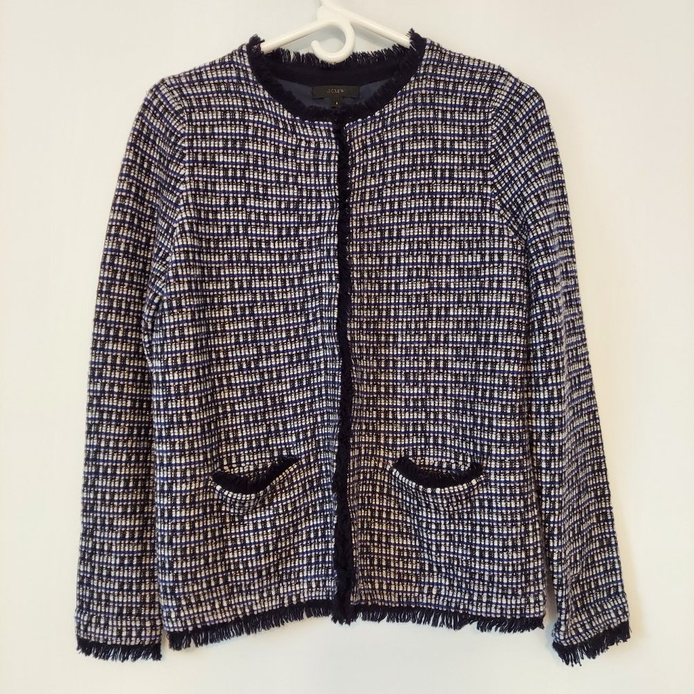 JCrew Navy Tweed Blazer